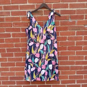 Anthropologie Donna Morgan tulip pattern dress 10 NWT